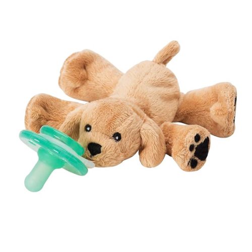 Nookums Paci-Plushies Buddies - Retriever Pacifier Holder - Adapts to Name Brand Pacifiers, Suitable for All Ages, Plush Toy Includes Detachable Pacifier