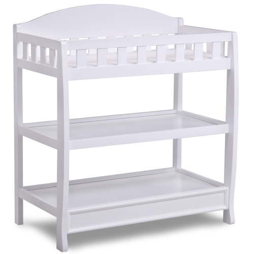 Delta Children Wilmington Wood Changing Table with Pad, White