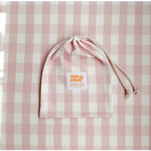 Cot Sheet | Pink Gingham *Pre-order*
