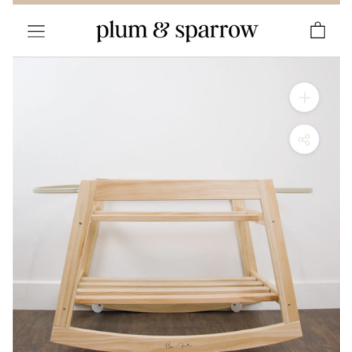 Classic Rocking<br>Moses Bassinet Stand<br>with brake<br>Natural