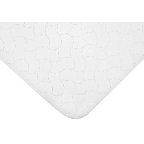 American Baby Company Waterproof Reusable Embossed Quilt-Like Flat Crib Protective Mattress Pad Cover for babies, adults and pets, White - 28" X 52" - Standard Packaging