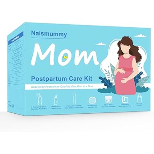 Postpartum Essentials Recovery Kit for Labor & Delivery – Nursing Pads, Peri Bottle, Ice Pack Pad, Postpartum Underwear, Disposable Bed Pads, Perineal Foam, 55 Piece Gift Set