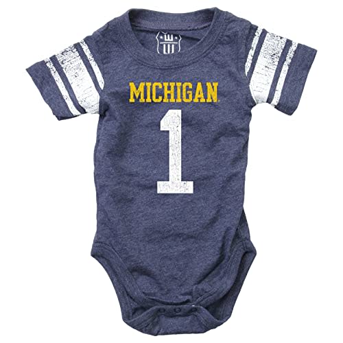 Wes and Willy Infant College Football Jersey One Piece Bodysuit