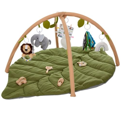 Babylicious Baby Activity Gym – Sensory Play Mat with Hanging Toys for Sight, Touch & Sound – Portable & Easy Setup for Indoor or Outdoor Baby Play