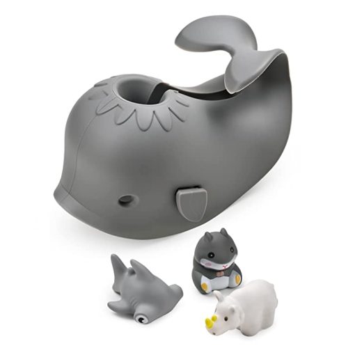 Mandoo Faucet Cover Bathtub Baby, Bath Spout Cover for Baby, Bath Faucet Cover for Kids, Tub Spout Cover Bathtub Faucet Cover Kids Safety, Protection Baby Universal Bath Silicone Toys Whale Grey