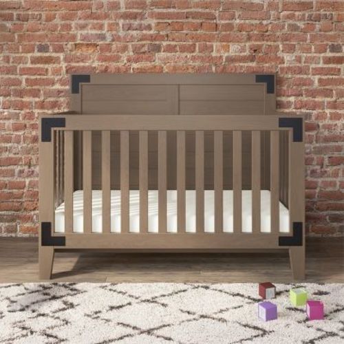 Child Craft Lucas 4-in-1 Convertible Crib, Converts to Day Bed, Toddler Bed and Full Size Bed, 3 Mattress Positions, Baby Safe Finish