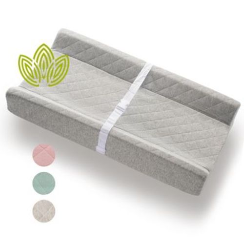 Modera Baby Organic Cotton Contoured Baby Changing Pad w/ Waterproof Foam Mattress (Natural)