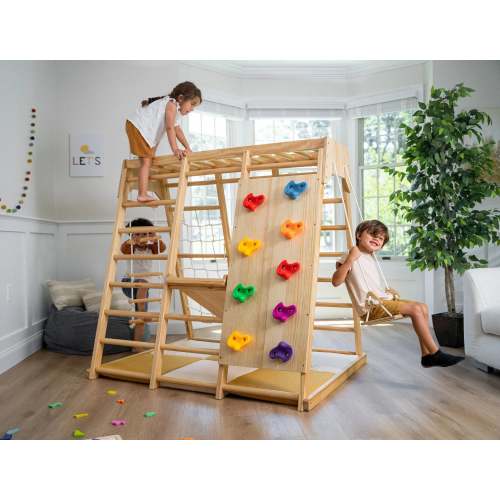 Swedish Ladder 9-in-1 Wall Gym Set | Avenlur Walnut – Avenlur.com