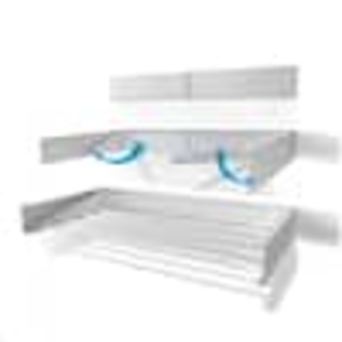 STEP UP 40 in. Indoor/Outdoor White Retractable Wall Mount Drying Rack Rack40White
