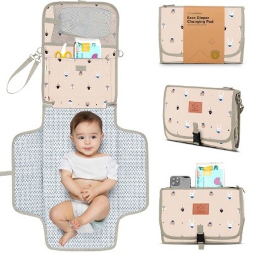 KeaBabies Ezee Diaper Changing Pad, Portable Diaper Changing Mat, Waterproof Foldable Diaper Changing Pad