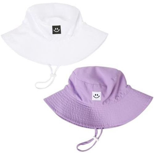 Baby Toddler Sun Hat,Kids Summer UPF 50+ Foldable Beach Bucket Hat for Boys Girls Children