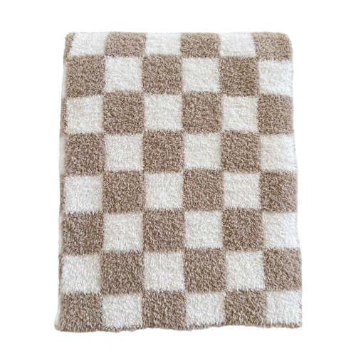 Phufy® Bliss Checkerboard Blanket, Cocoa