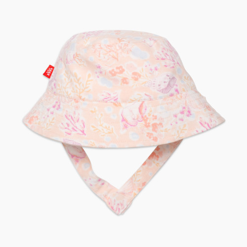 Magnetic Me Modal Magnetic Sun Hat - Coral Floral, 0-6 M