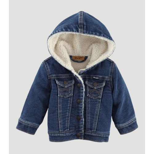 Sherpa Lined Hooded Denim Jacket | GIRLS/BOYS | Wrangler®