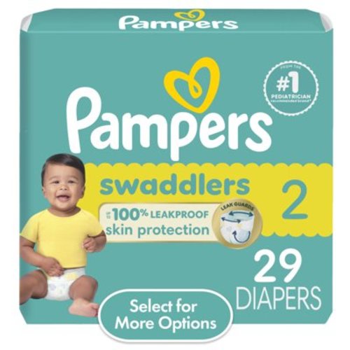Pampers Swaddlers Diapers, Size 2, 29 Count (Select for More Options)