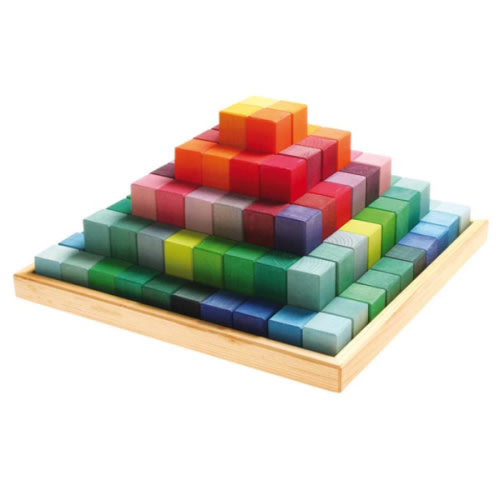 Grimms Spiel & Holz | Large Stepped Pyramid Wooden Blocks