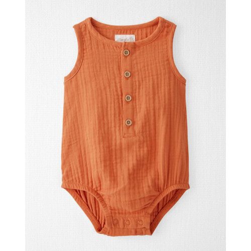Organic Cotton Gauze Bubble - 6M - Warm Sienna