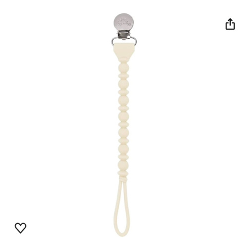 Itzy Ritzy Silicone Pacifier Clip - Buttercream