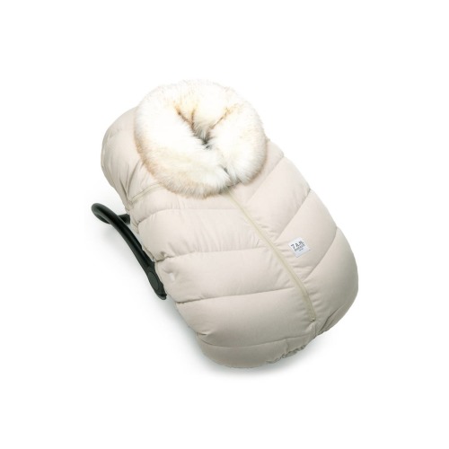 Water Repellent Faux Fur Trim Car Seat Cocoon