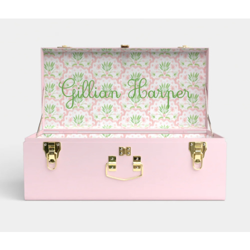 Petite Trunk - Pink - Palm Beach Paradise / Embroidery