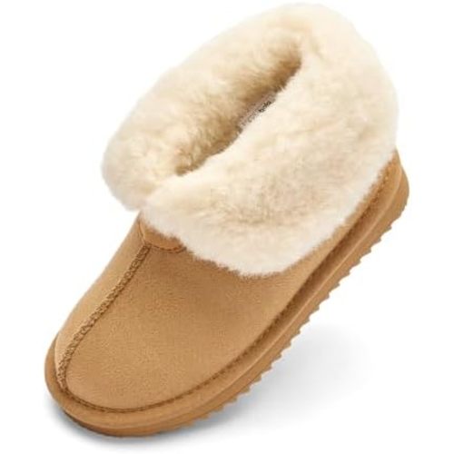 Balabala Toddler Snow Boots Kids Non-slip Winter Boots Boys Girls Winter Shoes Warm Short Faux Fur Slip-on Snow Boots