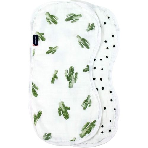 Bebe au Lait Oh So Soft Muslin Baby Burp Cloth Set, Saguaro and Dottie