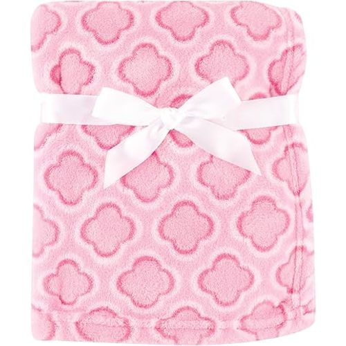 Luvable Friends Unisex Baby Coral Fleece Blanket, Pink Clover, One Size