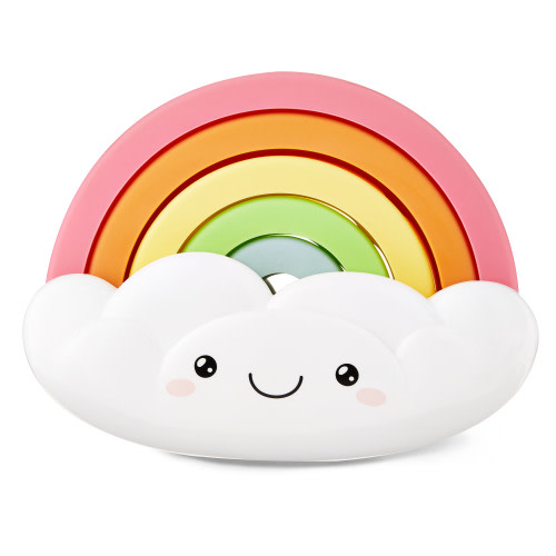 Spark Create Imagine 6-Piece Stacking Rainbow Cloud Toy, for Age Group 6m+, Plastic Toys