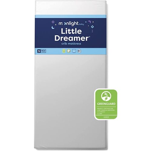 Moonlight Slumber Little Dreamer Crib Mattress - Firm, Dual Sided, Standard Size, Waterproof, 5in.