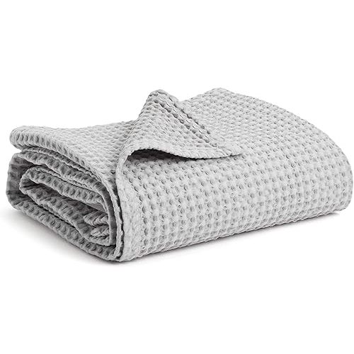 Simka Rose Waffle Cotton Baby Blanket - Soft Breathable Swaddle for Nursery, Stroller & Crib - Receiving Blanket for Boys & Girls, Gender Neutral Toddler