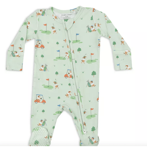 Golf Club Pups Zip Footie - Baby