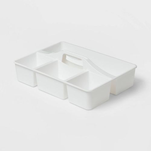 Divided Caddy Organizer White - Brightroom™: Utility Storage Cart, Polypropylene, Universal Storage, 1 Year Warranty