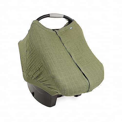 Little Unicorn Breathable Car Seat Canopy | Magnetic Closure Cover & Universal Fit | Protection & Privacy for Baby (Fern)