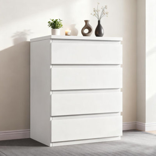 Ebern Designs 4-Drawer Vertical Dresser: Space-Saving Storage Cabinet For Home | Wayfair