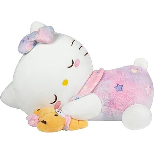 Jazwares Hello Kitty and Friends, Hello Kitty 18-inch Sleeping Plush with Bestie Accessory - Officially Licensed Sanrio Product from 6+