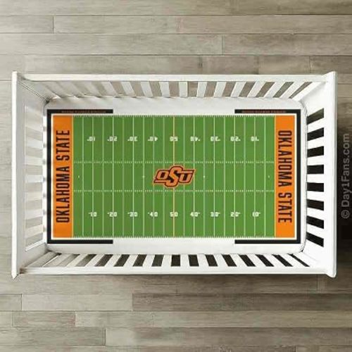 STADIUMSHEETS Day1Fans Officially-Licensed Fitted Crib Sheet (Oklahoma State Cowboys)