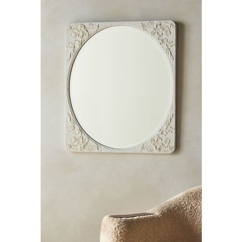 Naomi Etched Floral Rectangle Wall Mirror