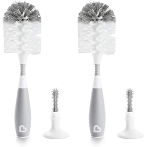 Munchkin® Bristle™ Bottle Brush, Grey (Pack of 2)