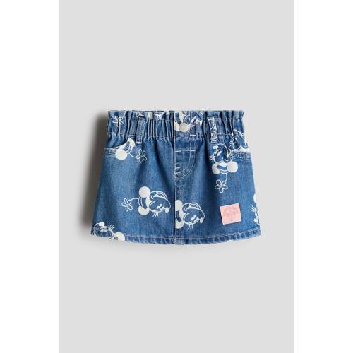 PRINTED DENIM SKIRT
