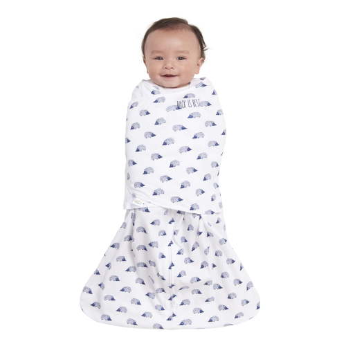 Halo® Sleepsack® Swaddle, 100% Cotton, Navy Hedgehog, Infant Boys, 4-6 Months