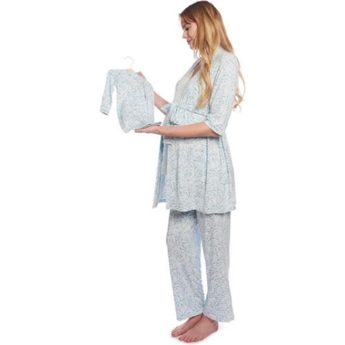 Analise During & After 5-Piece Maternity/Nursing Sleep Set for Mom & Baby, Medium