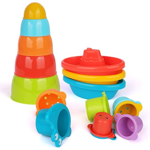 Toddler Stacking Bath Cup Toys, Baby Stackable Nesting Cups For 6+