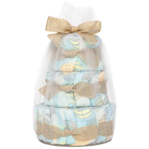 The Honest Company Diaper Cake | Clean Conscious Diapers, Baby Personal Care, Plant-Based Wipes | Above it All | Regular, Size 1 (8-14 lbs), 35 Count