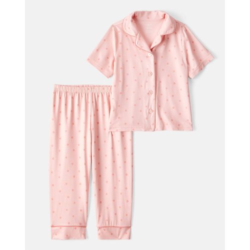Toddler 2-Piece Polka Dot Coat-Style Pajamas - Pink - Carter's | Carter's