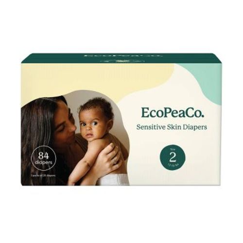 Ecopeaco. Bamboo Disposable Diapers Made With Organic Bamboo And Viscose - Trial And Travel - Size 2 - 8ct