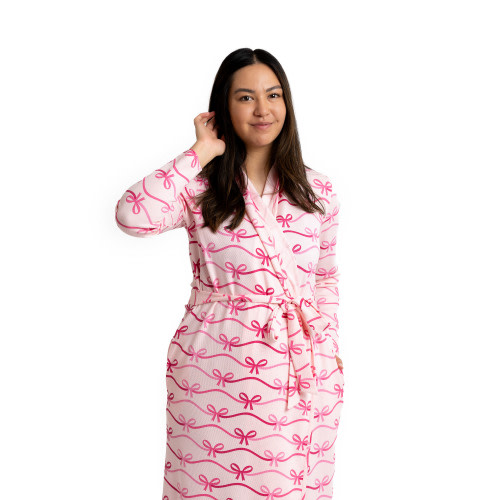 Paris Hilton x Monica + Andy Maternity Organic Cotton Lounge Robe, Sizes XS-XXL