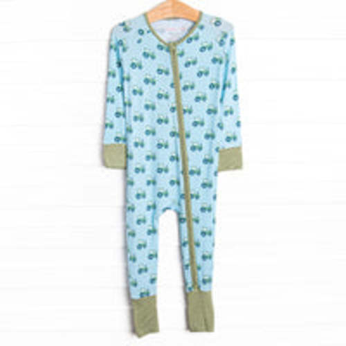 Happy Harvest Bamboo Zippy Pajama, Blue – Stitchy Fish
