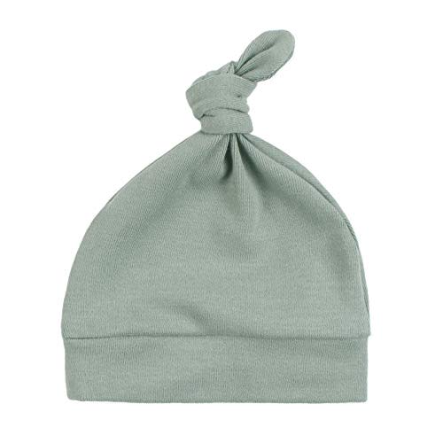 JANGANNSA Newborn Baby Hat Infant Baby Boys Beanie Top Knot Stretchy Hats for Girls 100% Organic Cotton