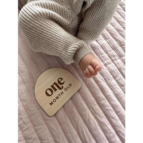 Baby Monthly Milestone Markers | 1-12 Month | Wooden Milestone Discs | Baby Photos | Hello World | Baby Shower| Baby Growth | Baby Photos