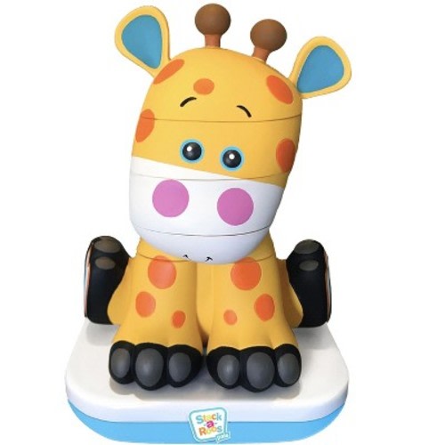 Stack-A-Roos/Stackaroos Jungle Animal Stacking STEM Toy for Toddlers - Baby Giraffe